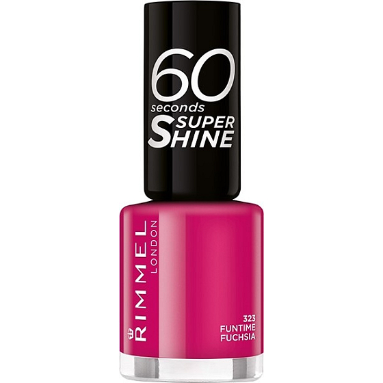 Rimmel London 60 Sekunden Super Shine Nagellack Nagellack 323 Funtime Fuchsia 8 ml