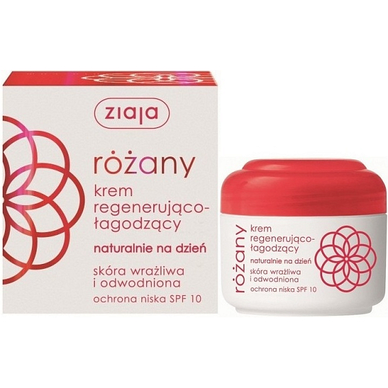 Ziaja Rose Flower SPF 10 beruhigende Tagescreme für empfindliche und dehydrierte Haut 50 ml