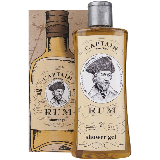 Bohemia Gifts Rum Kosmetik Duschgel in einer Box mit Rum Aroma 250 ml
