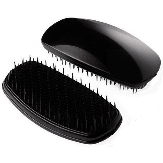 Dtangler Detangling Brush Brush zum einfachen Kämmen von Haaren Soft Black 11,5 cm