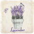 Böhmen Geschenke Lavendel Blumentopf mit Schmetterlingen dekorative Fliese 10 x 10 cm