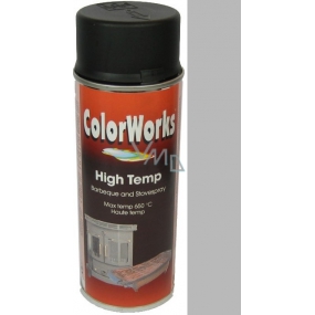 Color Works High Temp 918551 Silber hitzebeständiger Lack für Oberflächen 400 ml