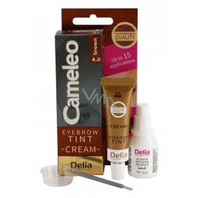 Delia Cosmetics Cameleo Cream professionelle Augenbrauenfarbe, ammoniakfrei 4.0 Braun - Braun 15 ml