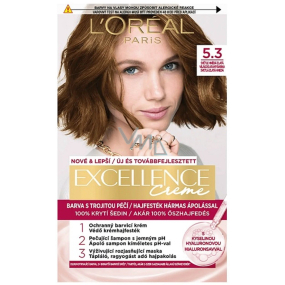 Loreal Paris Excellence Creme Haarfarbe 5.3 Hellbraunes Gold