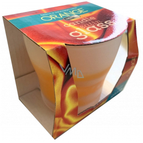 Admit Satin Glass Orange - Orange Duftkerze im Glas 75 g