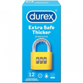 Durex Extra Safe Dickeres Latexkondom, dicker, Nennbreite: 56 mm 12 Stück