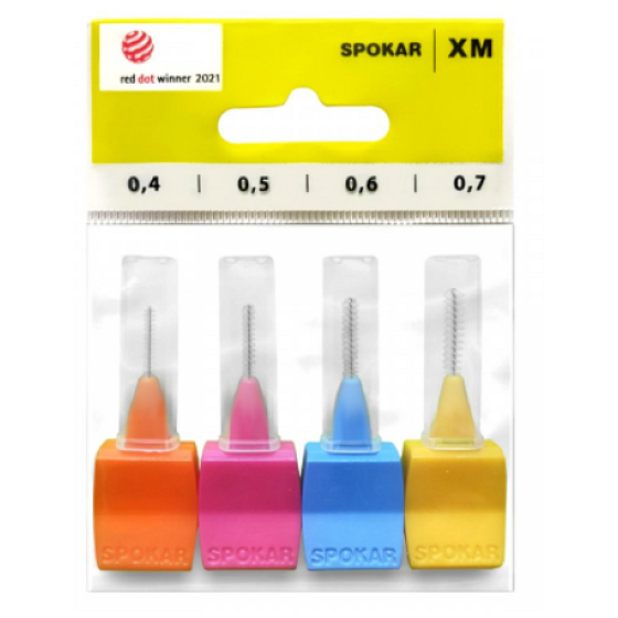 Spokar XM 0,4 - 0,7 mm Interdentalbürsten Set Mix 4 Stück