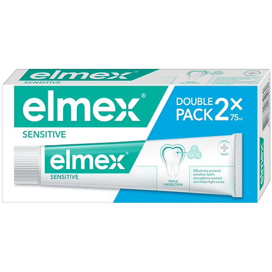 Elmex Sensitive Triple Protection Zahnpasta 2 x 75 ml