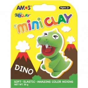 Amos I-Clay Mini Clay Dino Knetmasse zum Trocknen 4 Farben x 7,5 g