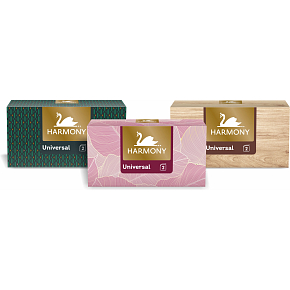 Harmony Universal 2-lagige Papiertaschentücher, Box 150 Stück