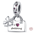 Charm Sterling Silber 925 Chic style - Handtasche mit Schleife - I love shopping, Armband Charm, Interessen