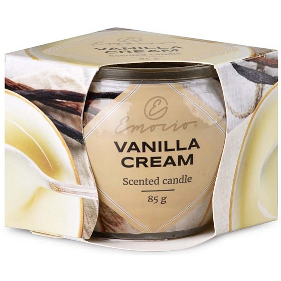 Emocio Dekor Vanilla Cream Duftkerze Glas 70 x 62 mm 85 g