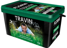 Floria Travin König des Rasens Dünger für Rasen mit Wirkung gegen Unkräuter, 4 kg