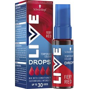 Schwarzkopf Live Drops Feuerrot Haarfarbe Tropfen, 30 ml