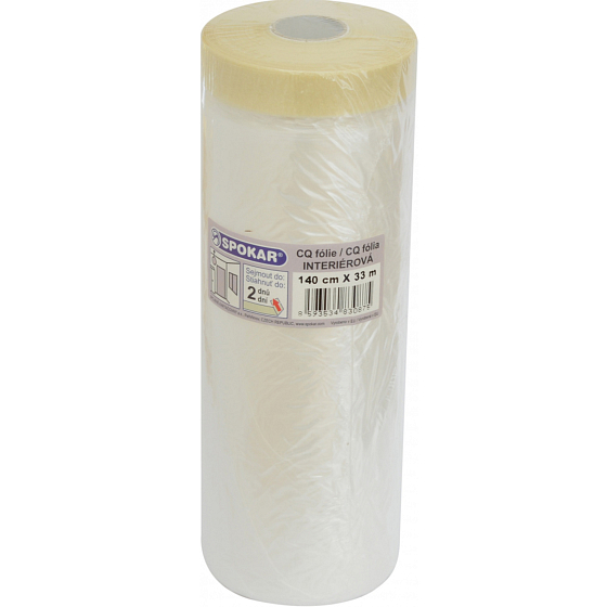 Spokar CQ-Folie mit Papierklebeband, 140 cm × 33 m