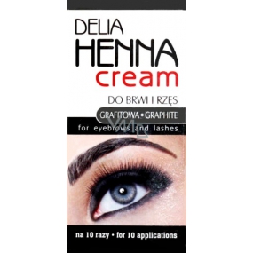 Delia Cosmetics Henna Farbcreme für Augenbrauen und Wimpern Graphit 15 ml + 15 ml