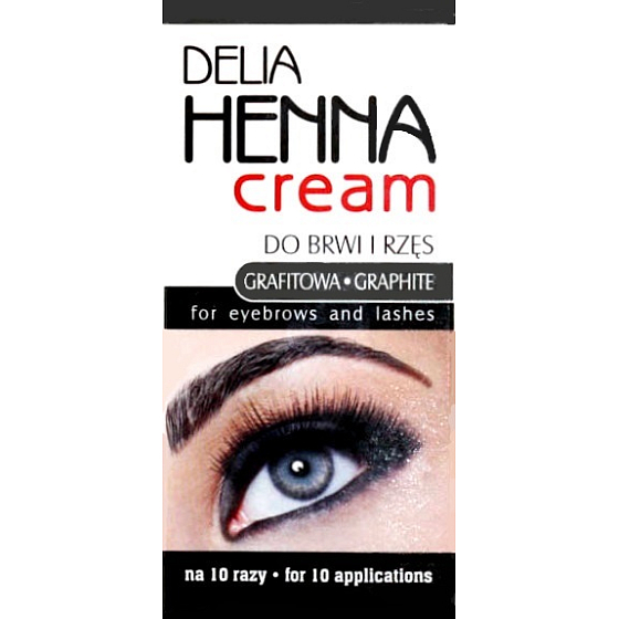 Delia Cosmetics Henna Farbcreme für Augenbrauen und Wimpern Graphit 15 ml + 15 ml