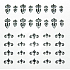 Absolute Cosmetics Nail Art selbstklebende Nagelaufkleber NT012 1 Blatt