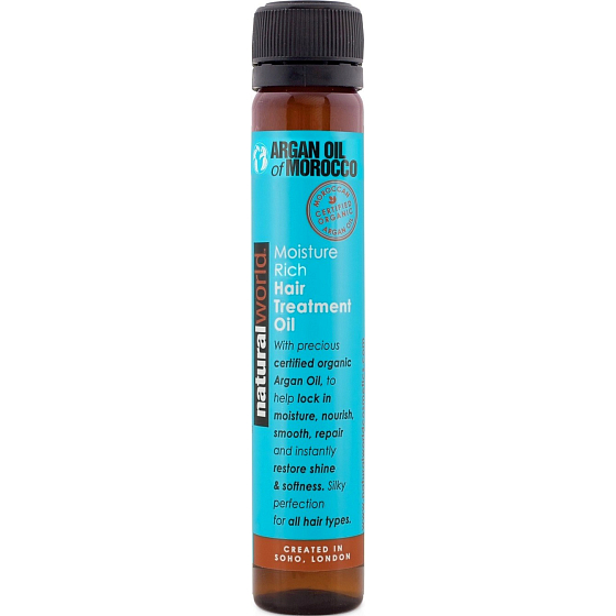 Natural World Argan Oil von Marokko Moisture Rich Hair Treatment Oil reines marokkanisches Argan-Haaröl 25 ml
