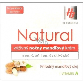 HB Natural Almond pflegende Nachtcreme mit Vitamin A 50 ml