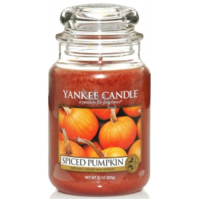 Yankee Candle Spiced Pumpkin - Würzige Kürbis-Duftkerze Klassisches großes Glas 623 g