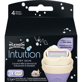 Wilkinson Intuition Dry Skin Kokosmilch & Mandelöl Ersatzkopf für Frauen 3 Stück