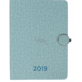 Albi Diary 2019 wöchentlich mit Metallschnalle Blau 13,2 x 18 x 1,5 cm