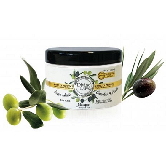 Jeanne en Provence Divine Olive Pflegemaske für trockenes Haar 300 ml
