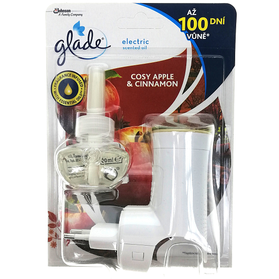 Glade Electric Scented Oil Gemütlicher Apfel & Zimt - Elektrische Lufterfrischer-Maschine mit Apfel und Zimt und flüssiger Füllung 20 ml
