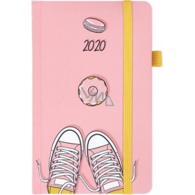 Albi Diary 2020 Tasche mit Gummiband Turnschuhe 15 x 9,5 x 1,3 cm