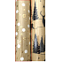 Zöwie Geschenkpapier 70 x 150 cm Christmas Luxury Urban mit geprägten goldgoldenen Sternen und weißen Tupfen