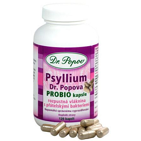 DR. Popov Psyllium Probio Kapselfaser für eine gesunde Darmflora, angereichert mit freundlichen Bakterien 120 Stück 104 g DR. Popov Psyllium Probio Kapselfaser für eine gesunde Darmflora, angereichert mit freundlichen Bakterien 120 Stück 104 g
