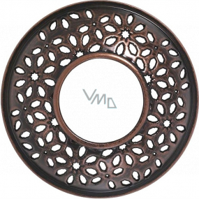 Yankee Candle Sheridan Floral Bronze Stanzmetall Fancy Metal Ring für mittelgroße und große Duftkerzen Classic 8,5 x 3 cm