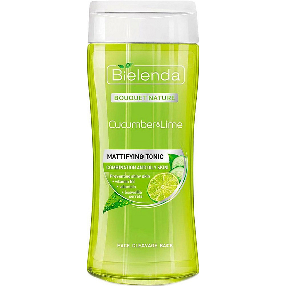 Bielenda Bouquet Natur Gurke & Limette undurchsichtiges Hautstärkungsmittel 200 ml
