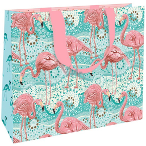 Nekupto Geschenkpapier Tasche 30 x 23 x 12 cm Flamingos