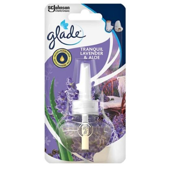 Glade Electric Scented Oil Tranquil Lavender & Aloe Flüssignachfüllung für elektrische Lufterfrischer 20 ml