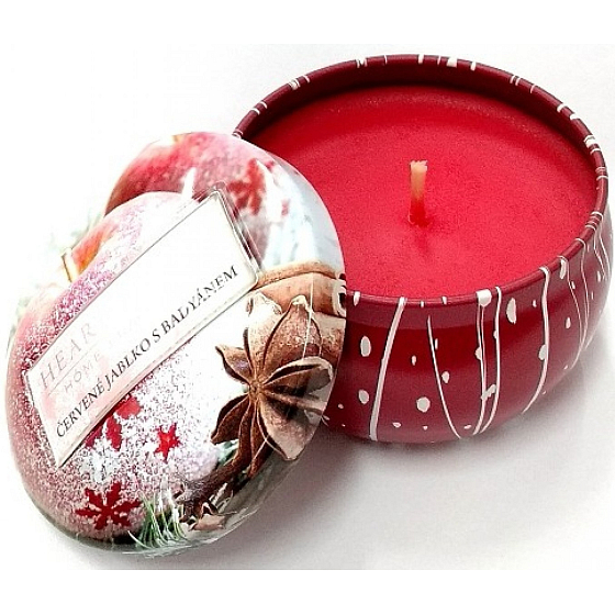 Heart & Home Roter Apfel mit Sternanis Soja-Duftkerze in einer Dose brennt bis zu 30 Stunden 125 g