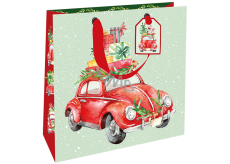 Nekupto Geschenkpapier Tasche Luxus 23 x 23 cm Weihnachten Auto mit Geschenken