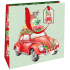 Nekupto Geschenkpapier Tasche Luxus 23 x 23 cm Weihnachten Auto mit Geschenken