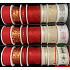 Nekupto Weihnachts-Stoffband Weiße Bäume, Sterne 25 mm x 2,5 m