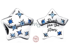 Charme Sterling Silber 925 Sparkling Sterne Perle auf Armband Universum