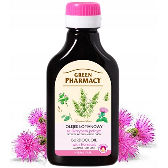 Green Pharmacy Klette Öl mit Schachtelhalm gegen Haarausfall 100 ml