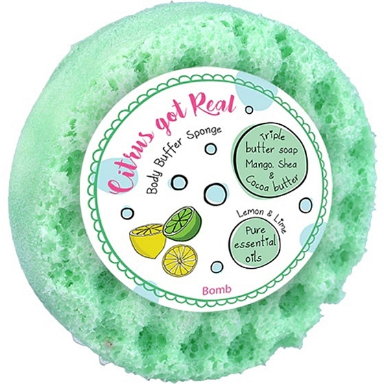 Bomb Cosmetics Citrus Got Real natürlicher Duschmassageschwamm mit Duft 200 g