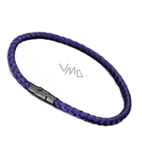 Lanový Magnetický náramek – tmavě modrý 18,5 cm x 4 mm, unisex