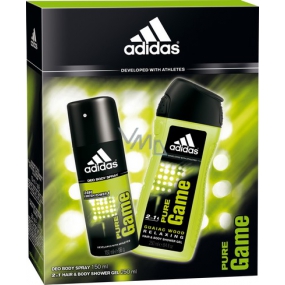 Adidas Pure Game Deodorant Spray 150 ml + Duschgel 250 ml, Kosmetikset für Männer