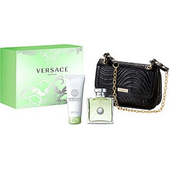 Versace Versense EdT 100 ml Eau de Toilette + 100 ml Bodylotion + Handtasche, Geschenkset für Frauen