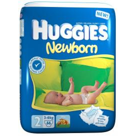 Huggies Newborn Mega Pack Größe 2, 3 - 6 kg Windelhöschen 90 Stück
