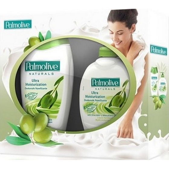 Palmolive Naturals Olivenmilch-Duschgel 250 ml + Flüssigseife 300 ml, Natural Hydration Cosmetic Set