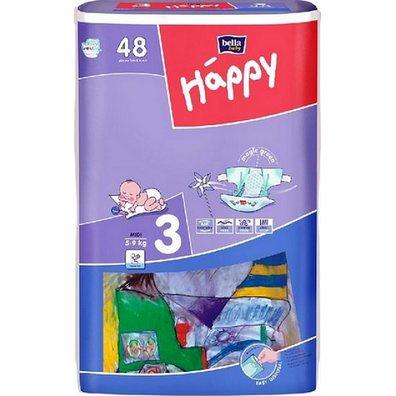 Bella Happy 3 Midi 5-9 kg Windelhöschen 48 Stück