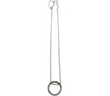 Silberne Halskette mit Anhänger Kreis 46 cm